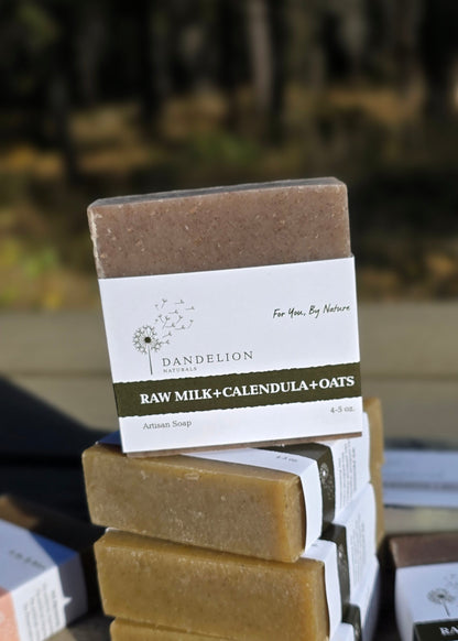 Raw Milk, Calendula, & Oats Bar Soap | Unscented Bar Soap