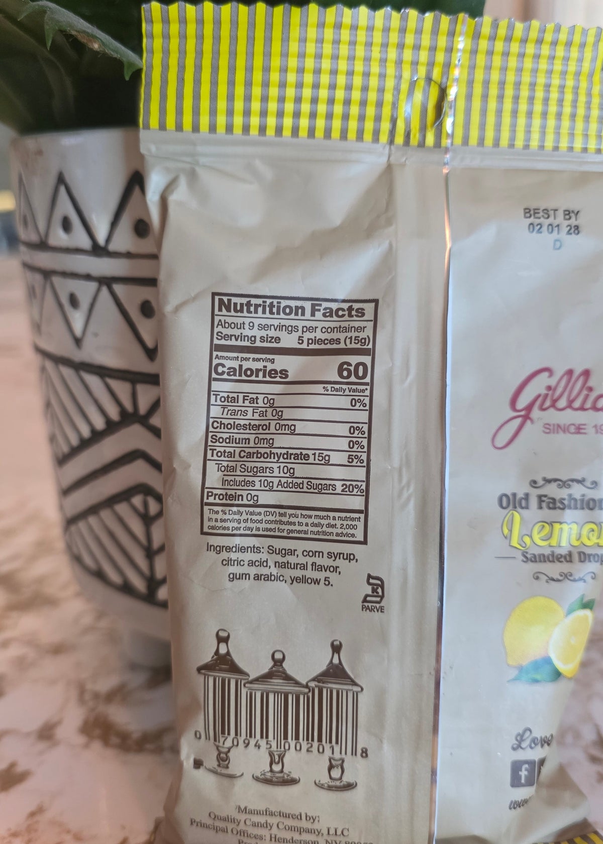 Gilliam Lemon Drops 12ct 4.5oz