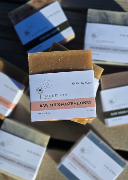 Raw Milk, Oats, & Honey Bar Soap | Soap for Sensitive Skin
