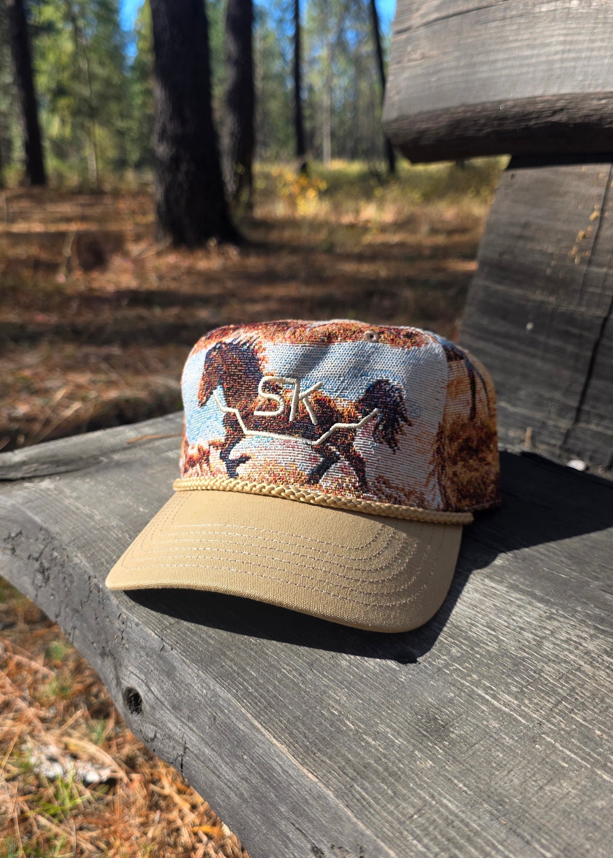 Wild Horses Tapestry Hat
