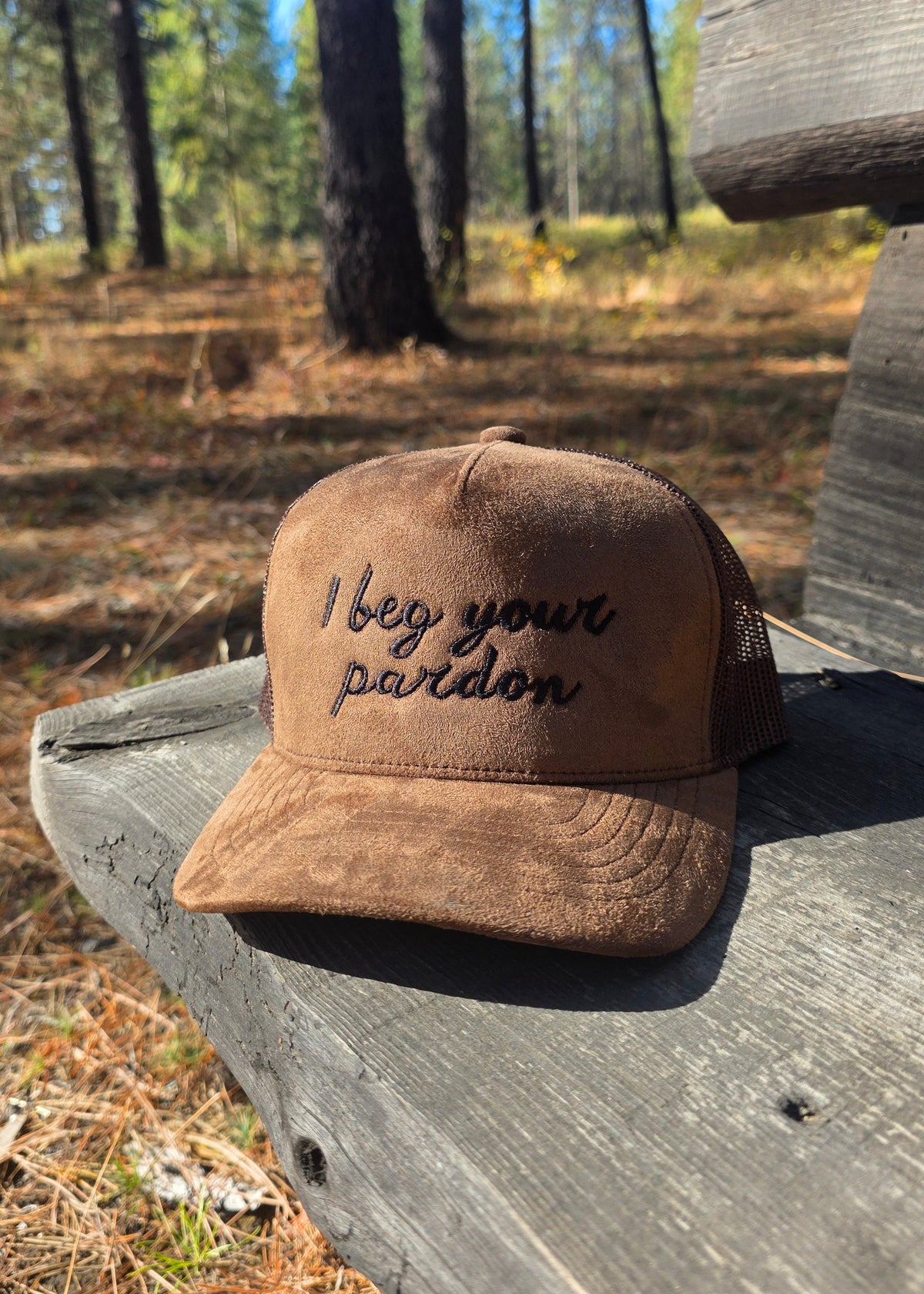 I Beg Your Pardon Trucker Snapback