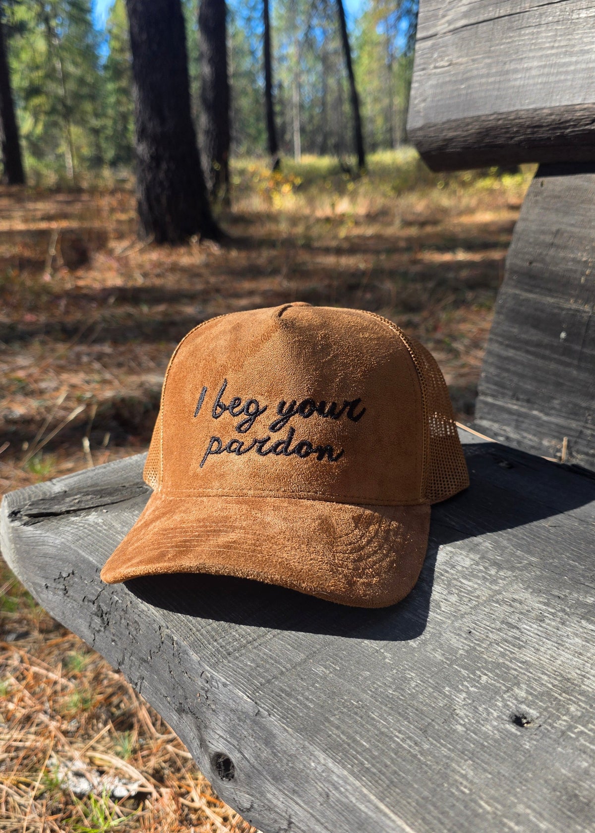 I Beg Your Pardon Trucker Snapback
